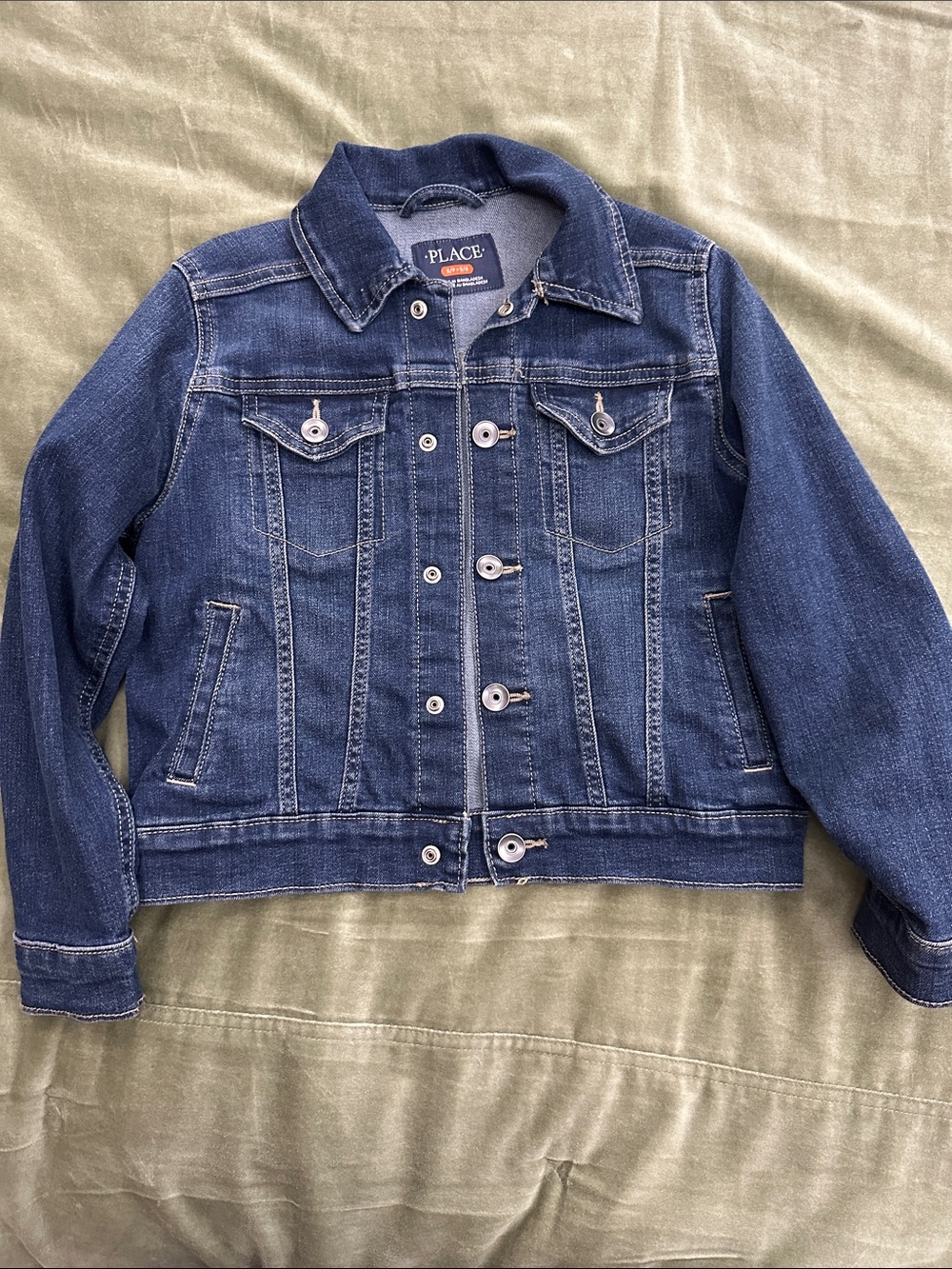 The Children's Place Blue Denim Button-Front Jacket